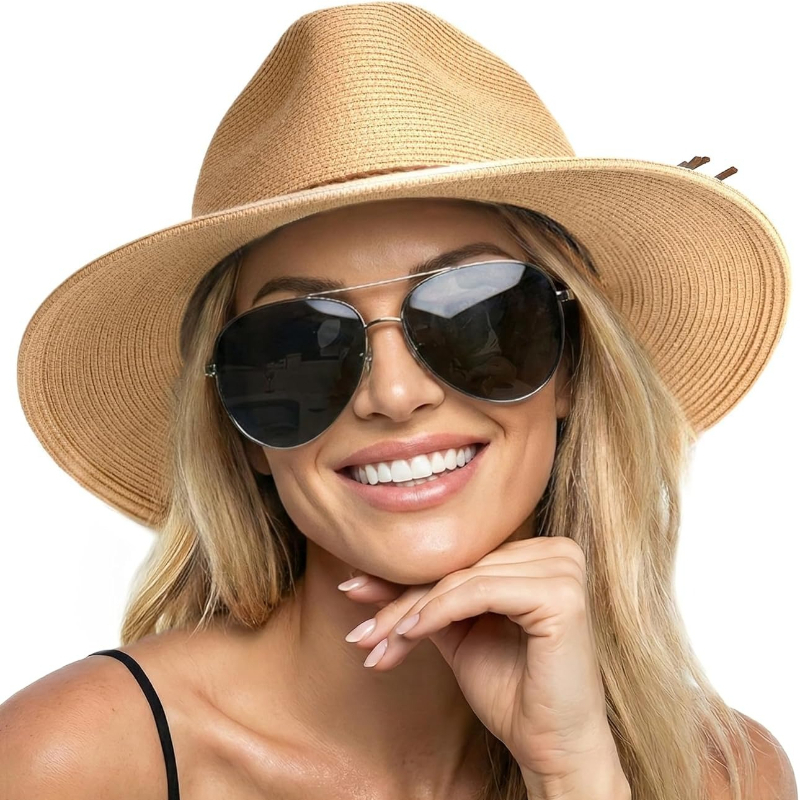 Bucket Hat Straw - 1pc Summer Straw Beach Sun Hat