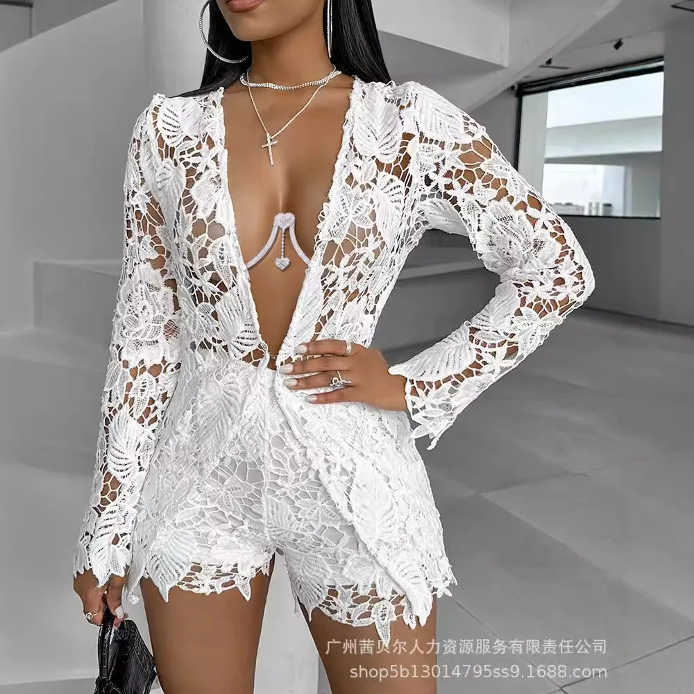Women Sexy Short Sets Hollow O - Linen Shirt Breathable recension och pris