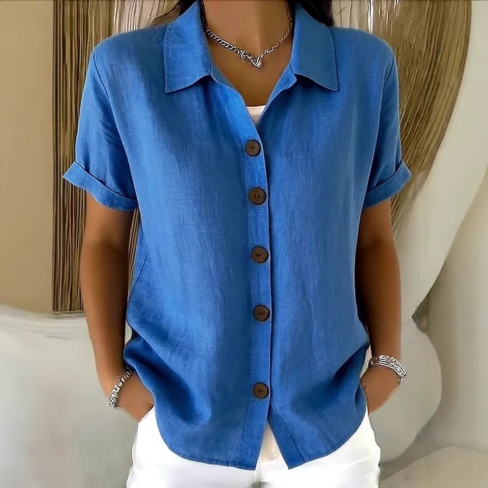 Women's Elegant Summer Cotton  - Linen Shirt Breathable recension och pris