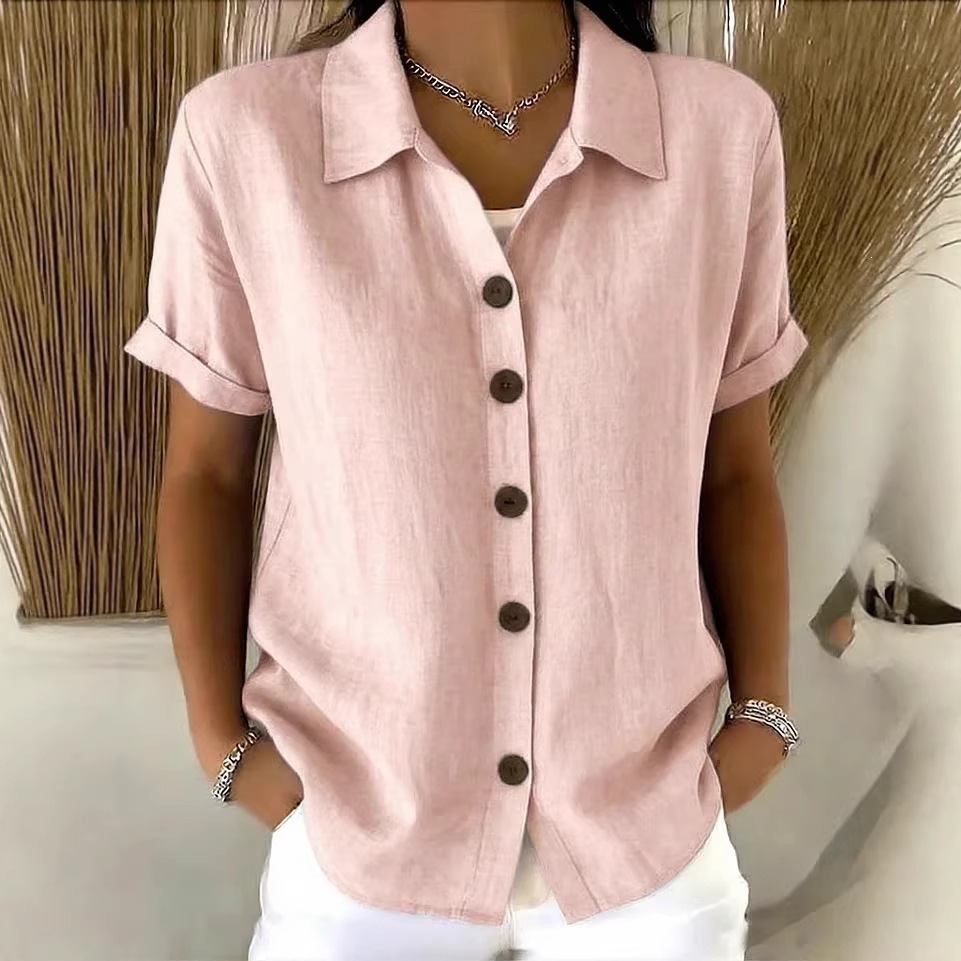 Women's Elegant Summer Cotton  - Linen Shirt Breathable recension och pris