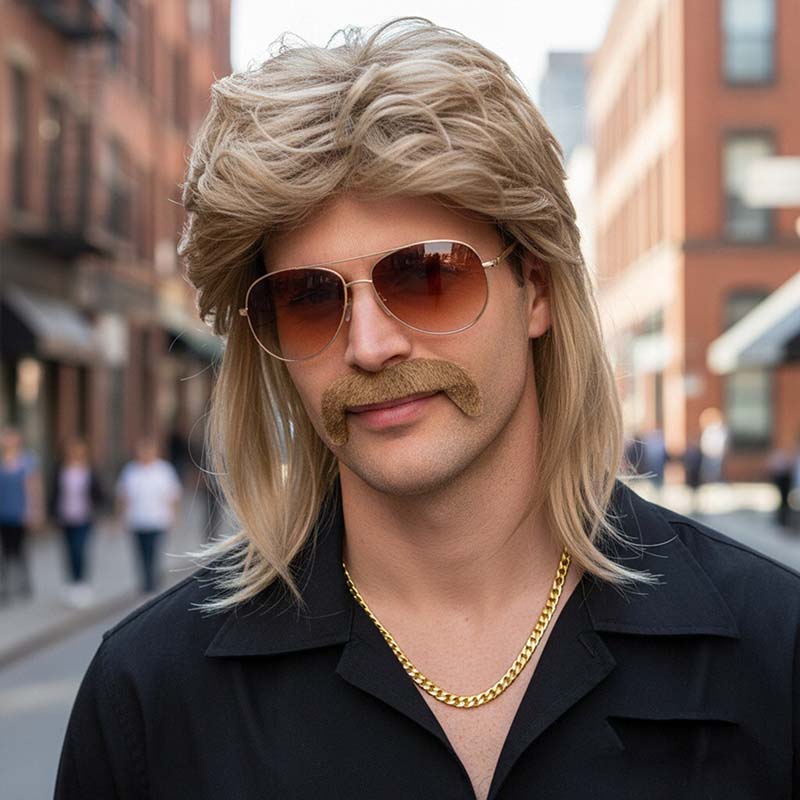 80s Disco Synthetic Wig Set Go - Sunglass Retainer Cord recension och pris