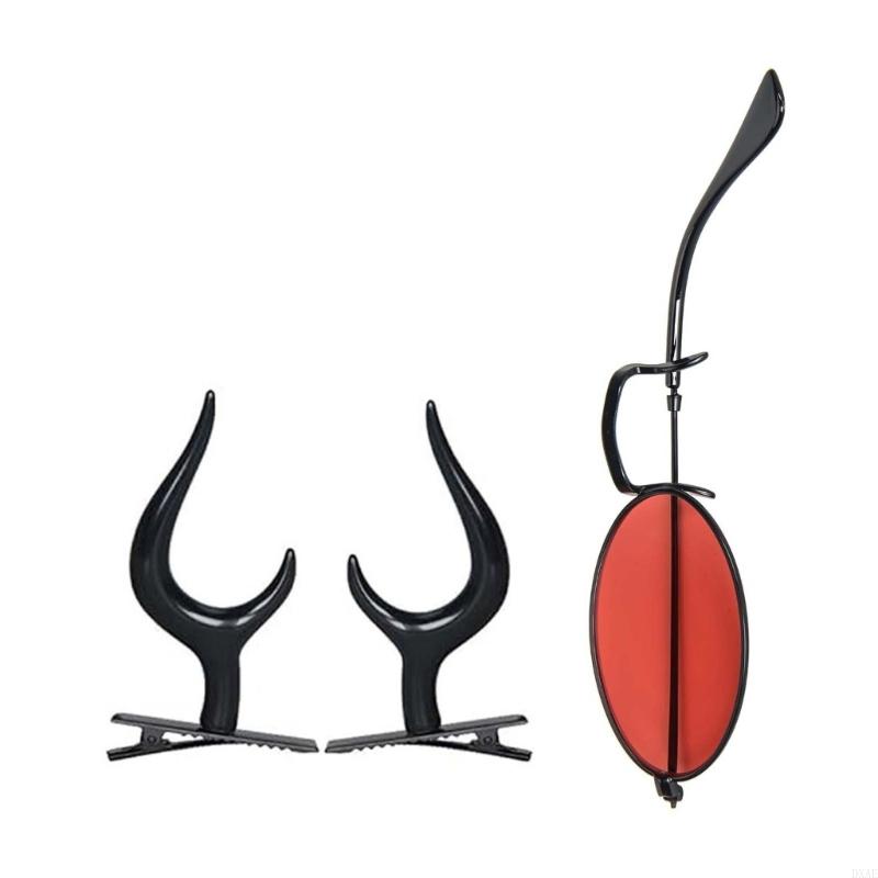 DXAE Devil Horns Hair Clips Mo - Sunglass Retainer Cord recension och pris