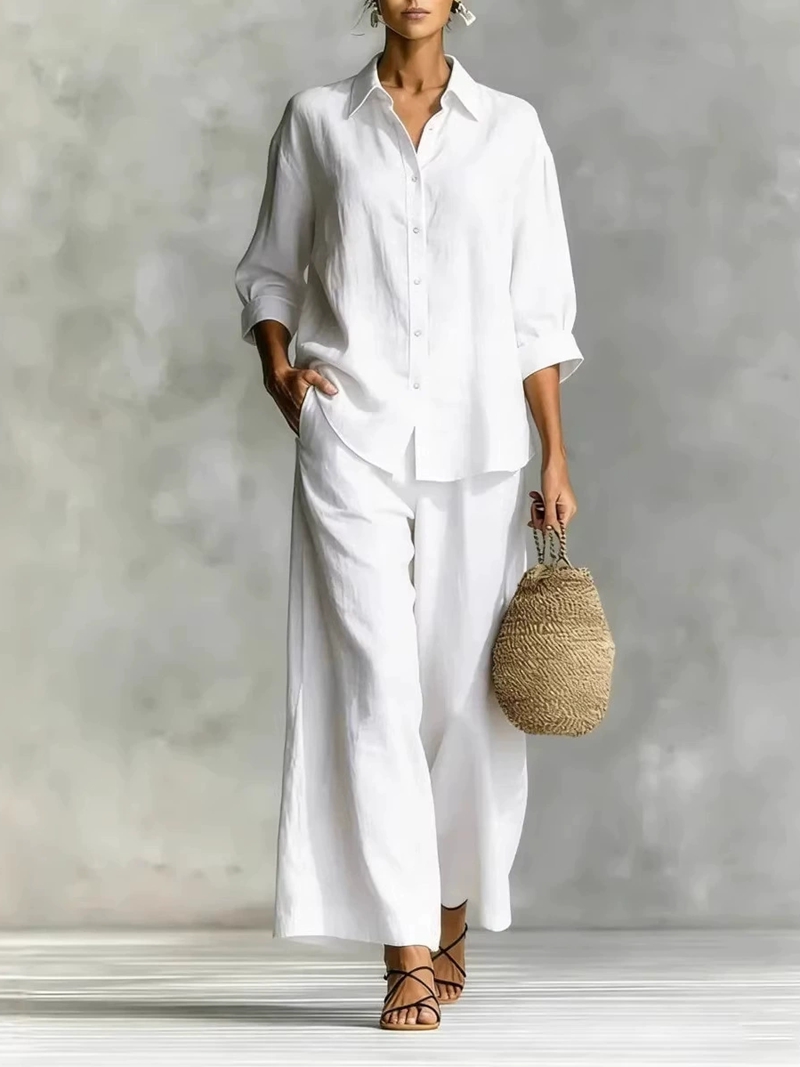 Women's New 7-Sleeve Shirt & W - Linen Shirt Breathable recension och pris