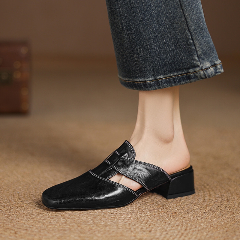 NEW Summer Women Mules Genuine - Casual Sandal Leather recension och pris